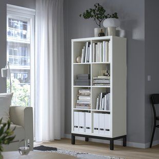 IKEA Полиця з опорною рамою, білий/чорний KALLAX, 294.426.20 29442620 фото