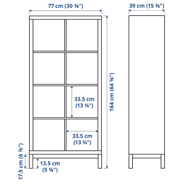 IKEA Книжкова шафа з несучою рамою, білий дуб/білий KALLAX, 894.426.55 89442655 фото