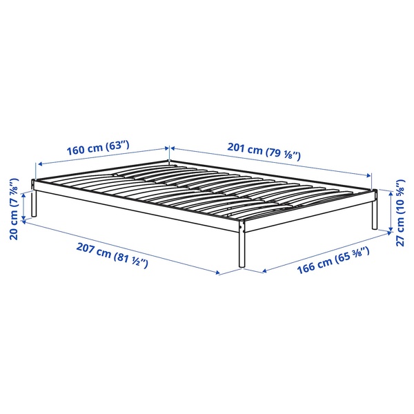 IKEA Каркас ліжка, білий VEVELSTAD, 805.063.88 80506388 фото