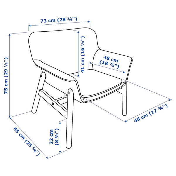 IKEA VEDBO (ІKEA ВЕДБО), Крісло, Гуннаред світло-рожевий, 405.522.21 40552221 фото