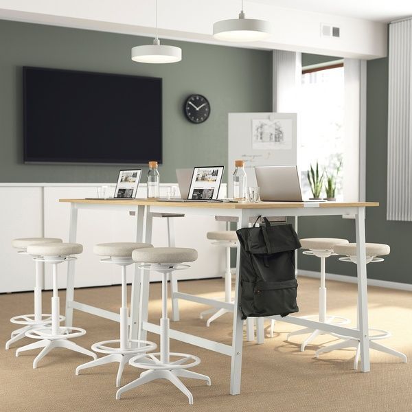 IKEA Конференц-стіл, дуб/білий шпон MITTZON, 695.334.68 69533468 фото