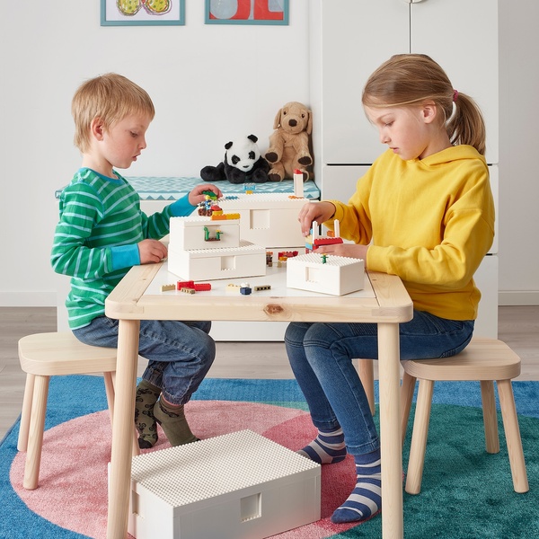 IKEA BYGGLEK (ІKEA BYGGLEK), Коробка LEGO® з кришкою, 3 шт., Білий, 703.721.86 70372186 фото