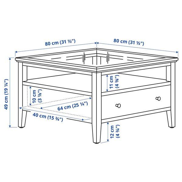 IKEA Журнальний столик, темно-коричнева морилка IDAN&Auml;S, 105.000.02 10500002 фото