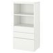 IKEA Книжкова шафа, білий білий/з 3 ящиками SM&Aring;STAD / PLATSA, 094.205.15 09420515 фото 1
