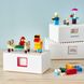 IKEA BYGGLEK (ІKEA BYGGLEK), Коробка LEGO® з кришкою, 3 шт., Білий, 703.721.86 70372186 фото 6