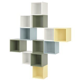 IKEA Комбинация навесного шкафа, разноцветный/белый EKET, 995.215.67 99521567 фото