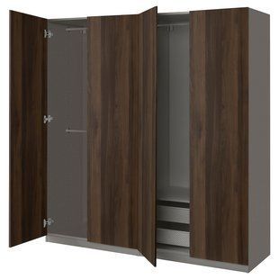 IKEA Комбинация гардероба, темно-серый/темно-коричневый под мореный дуб PAX / STORKLINTA, 495.627.39 49562739 фото