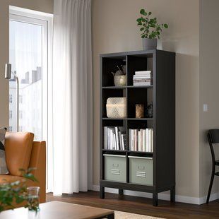 IKEA Книжкова шафа з несучою рамою, чорно-коричневий/чорний KALLAX, 694.426.42 69442642 фото
