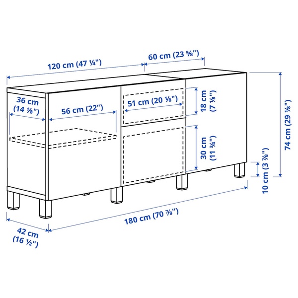 IKEA BESTA (ИКЕА БЕСТО), Комбинация с выдвижными ящиками, 593.026.75 59302675 фото