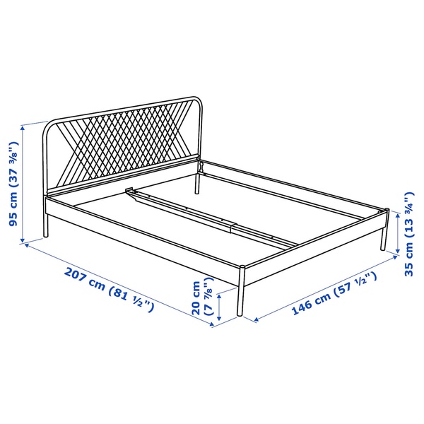 IKEA NESTTUN (ІKEA НЕСТТУН), Каркас ліжка, білий, 140х200 см., 991.579.83 99157983 фото