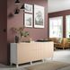 IKEA BESTA (ИКЕА БЕСТА), Комбинация для хранения с ящиками, белый Bj&ouml;rk&ouml;viken/березовый шпон, 180x42x74 см, 894.243.26 89424326 фото 1