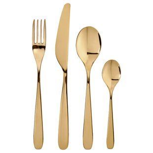 IKEA Набор столовых приборов, 24 предмета, цвет латуни TILLAGD, 804.744.53 80474453 фото