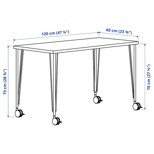 IKEA Письменный стол, дуб беленый/черный LAGKAPTEN / KRILLE, 895.097.21 89509721 фото