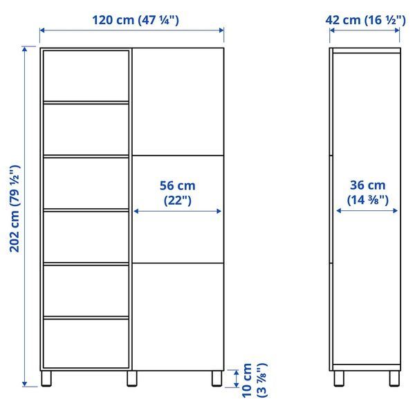 IKEA Комбинация с дверями белый/Лаппвикен/Стуббарп белый BEST&Aring;, 293.017.62 29301762 фото