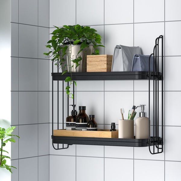 IKEA Полка настенная, черный APOTEKARE, 005.501.96 00550196 фото
