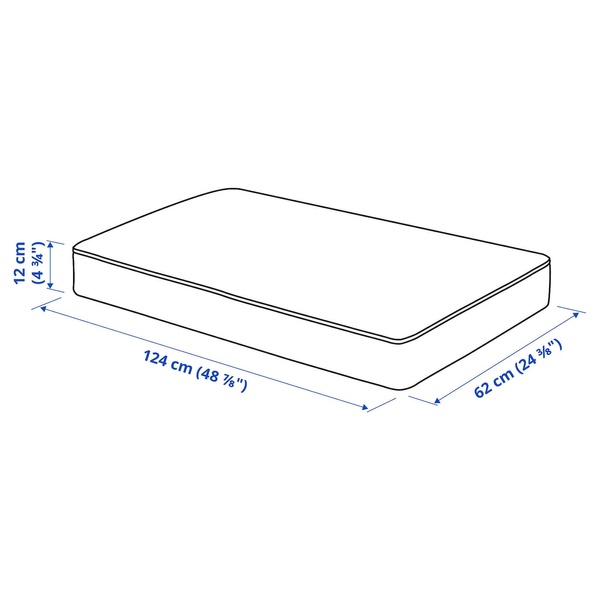 IKEA Чохол на подушку сидіння, темно-сірий зовнішній вигляд FRÖSÖN, 205.268.79 20526879 фото