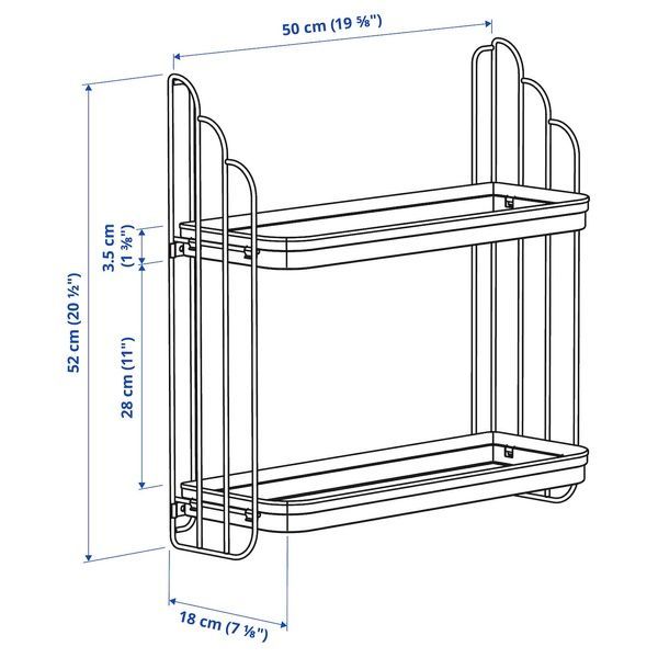 IKEA Полка настенная, черный APOTEKARE, 005.501.96 00550196 фото