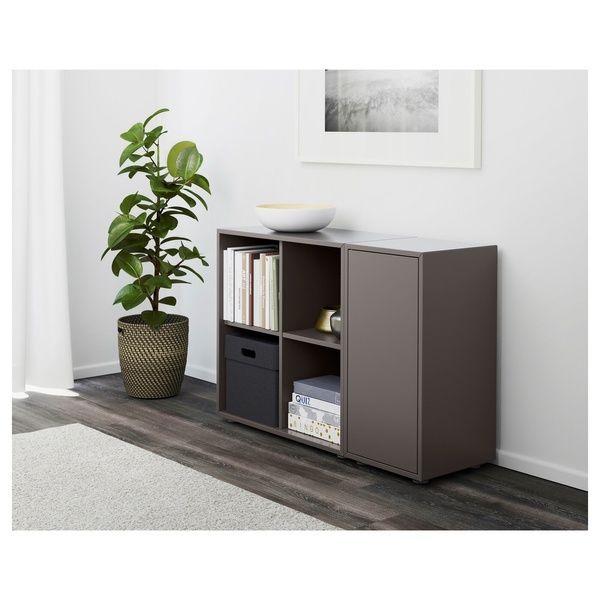 IKEA Комбінація шафа на ніжках темно-сіра EKET, 691.909.36 69190936 фото