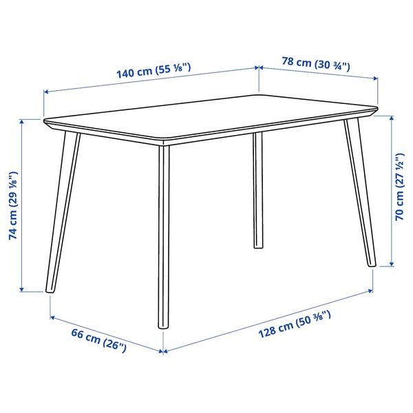 IKEA Стол и 4 стула, ясень/Таллмира белый/черный LISABO / LISABO, 995.548.26 99554826 фото