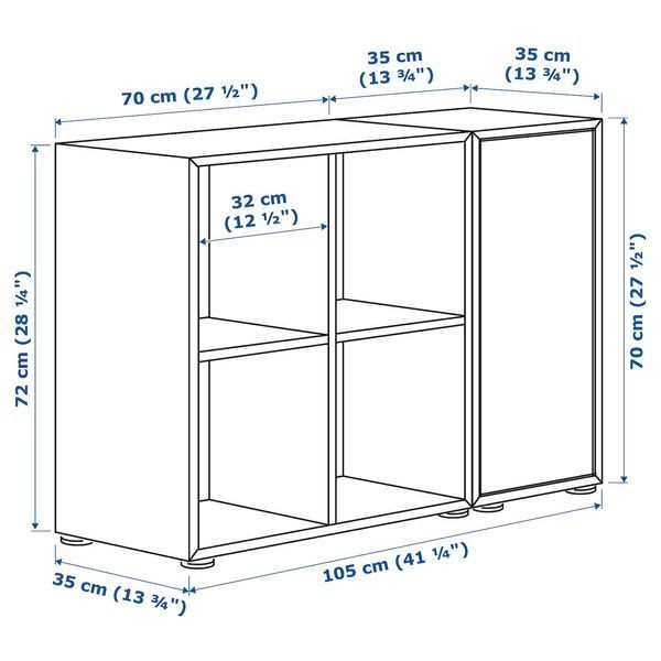 IKEA Комбінація шафа на ніжках темно-сіра EKET, 691.909.36 69190936 фото