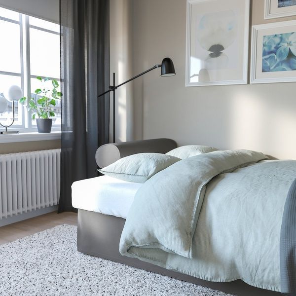 IKEA 3-местный диван-кровать, Хакебо темно-серый VRETSTORP, 294.912.48 29491248 фото