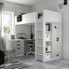 IKEA Ліжко-антресолі, біло-сірий/з письмовим столом на 2 полиці SM&Aring;STAD, 695.202.58 69520258 фото 3