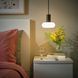 IKEA Підвісний світильник з колбою, чорний/кільцевий опаловий білий SUNNEBY / MOLNART, 295.817.86 29581786 фото 1