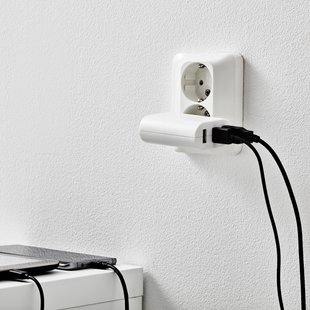 IKEA SMAHAGEL (ИКЕА СМАХАГЕЛЬ), Зарядное устройство USB/ 3 порта, белый, 705.440.79 70544079 фото