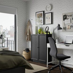 IKEA Книжный шкаф с дверцами BILLY / OXBERG, 194.832.77 19483277 фото