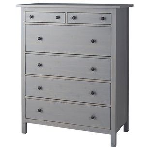 IKEA HEMNES (ИКЕА ХЕМНЭС), Комод, 6 ящиков, серая морилка, 108x131 см, 803.924.62 80392462 фото