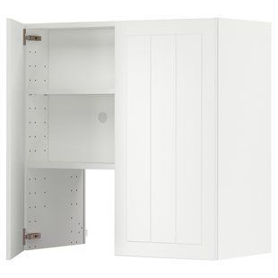 IKEA METOD (ІKEA МЕТОДЫ), Карнизна шафа з полицею/дверями, біла/Стенсунд біла, 80x80 см, 895.043.56 89504356 фото