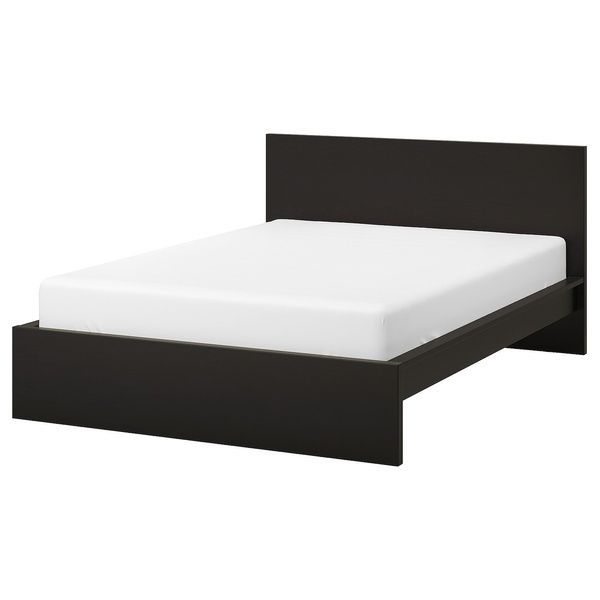 IKEA Каркас ліжка, високий, чорно-коричневий MALM, 499.292.29 49929229 фото