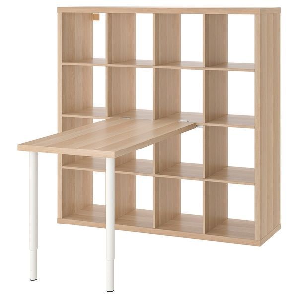 IKEA Письмовий стіл, дуб білий/білий морилка KALLAX / LINNMON, 794.816.90 79481690 фото