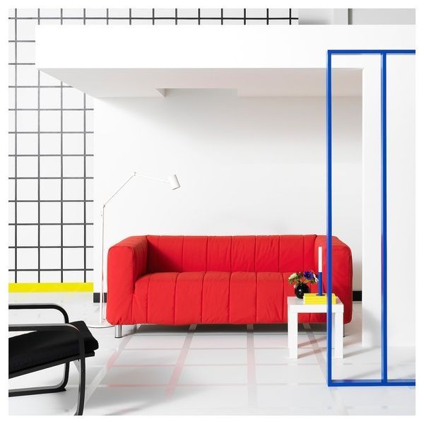 IKEA Диван 2-местный, Лонгбан ярко-красный KLIPPAN, 695.642.85 69564285 фото