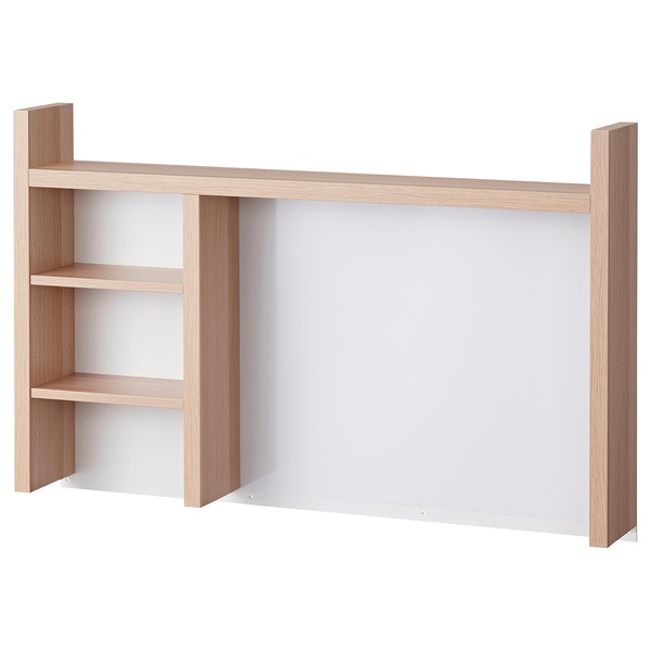 IKEA MICKE (ІKEA МИКЕ), Надставка на письмовий стіл, дуб bejcowany білим, 105x65 см, 504.911.85 50491185 фото