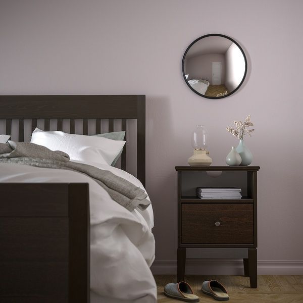 IKEA Декоративне опукле дзеркало, чорне SVARTBJ&Ouml;RK, 805.171.22 80517122 фото