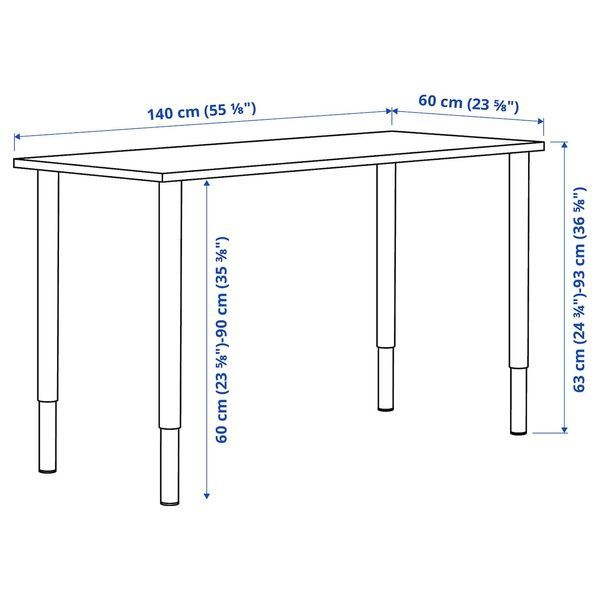 IKEA Письменный стол, дуб беленый/черный LAGKAPTEN / OLOV, 894.172.60 89417260 фото