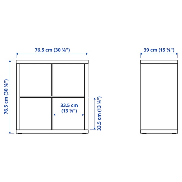 IKEA KALLAX (ИКЕА КАЛЛАКС), Стеллаж книжный, 2 дверцы/2 вставки с полкой, белый, 77x77 см, 595.529.52 59552952 фото