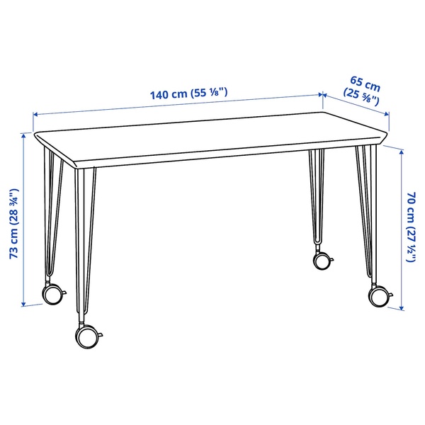 IKEA ANFALLARE / KRILLE (ИКЕА АНФАЛЛАРЕ/КРИЛЬ), Письменный стол, бамбук/белый, 140x65 см, 894.177.07 89417707 фото