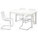 IKEA Стіл та 4 стільці, білий/прозорий STRANDTORP / TOBIAS, 393.886.70 39388670 фото 1