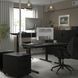 IKEA Письменный стол с регулируемой высотой, электрический, ясеневый шпон, крашенный в черный цвет/черный MITTZON, 095.282.57 09528257 фото 3