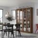IKEA Комбинация стеллажей со стеклянными дверцами, коричневый орех BILLY / OXBERG, 394.835.30 39483530 фото 2