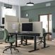 IKEA Письменный стол с регулируемой высотой, электрический, ясеневый шпон, крашенный в черный цвет/черный MITTZON, 095.282.57 09528257 фото 4