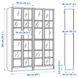 IKEA Комбинация стеллажей со стеклянными дверцами, коричневый орех BILLY / OXBERG, 394.835.30 39483530 фото 5