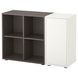 IKEA Шафа комбінація з ніжками, білий/темно-сірий EKET, 791.908.70 79190870 фото 1