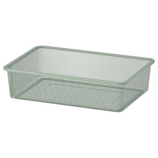 IKEA TROFAST (ІKEA ТРОФАСТ), Сітчастий ящик, світло-зелений сірий, 42x30x10 см, 905.185.74 90518574 фото