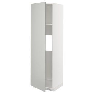 IKEA Лід або морозильник з дверима, білий/Havstorp світло-сірий METOD, 195.381.47 19538147 фото