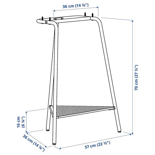 IKEA Письмовий стіл, бамбук/білий ANFALLARE / TILLSLAG, 194.177.39 19417739 фото