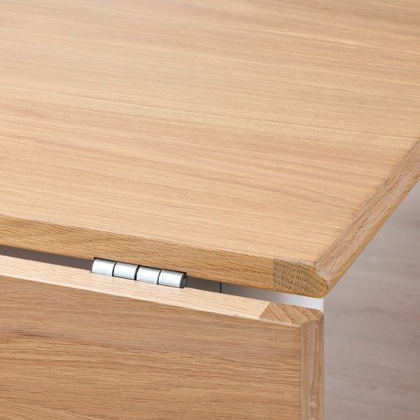 IKEA Стіл і 2 стільці, шпон білого дуба/ідекулла бежевий DANDERYD / EBBALYCKE, 895.601.06 89560106 фото