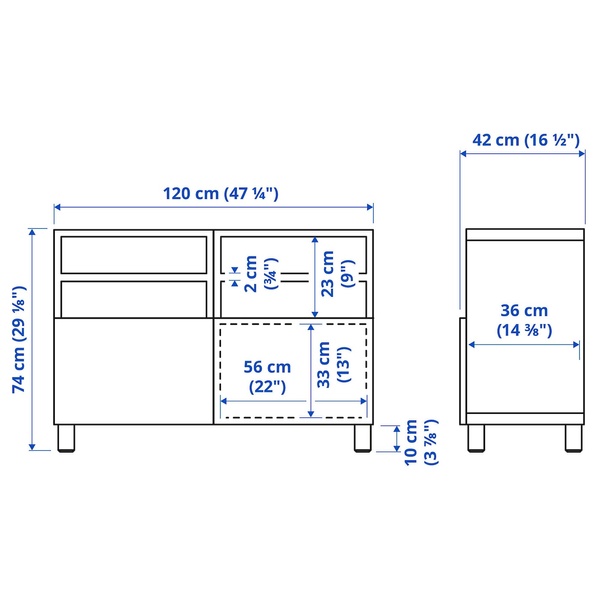 IKEA BESTA (ИКЕА БЕСТО), Журнальный столик ТВ, с дверцами, белый, Sutterviken/Kabbarp белый, 120x42x74 см, 593.845.48 59384548 фото